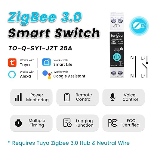 TONGOU ZigBee Smart Switch 25A - Image 3