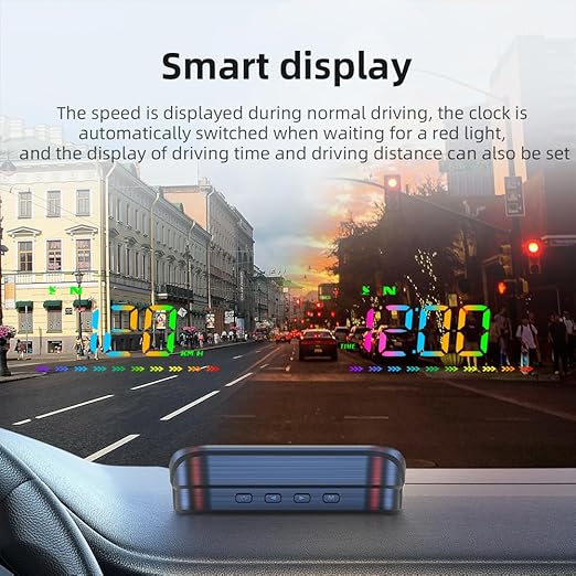 Heads Up Display M23 Color, GPS Digital Speedometer MPH - Image 4
