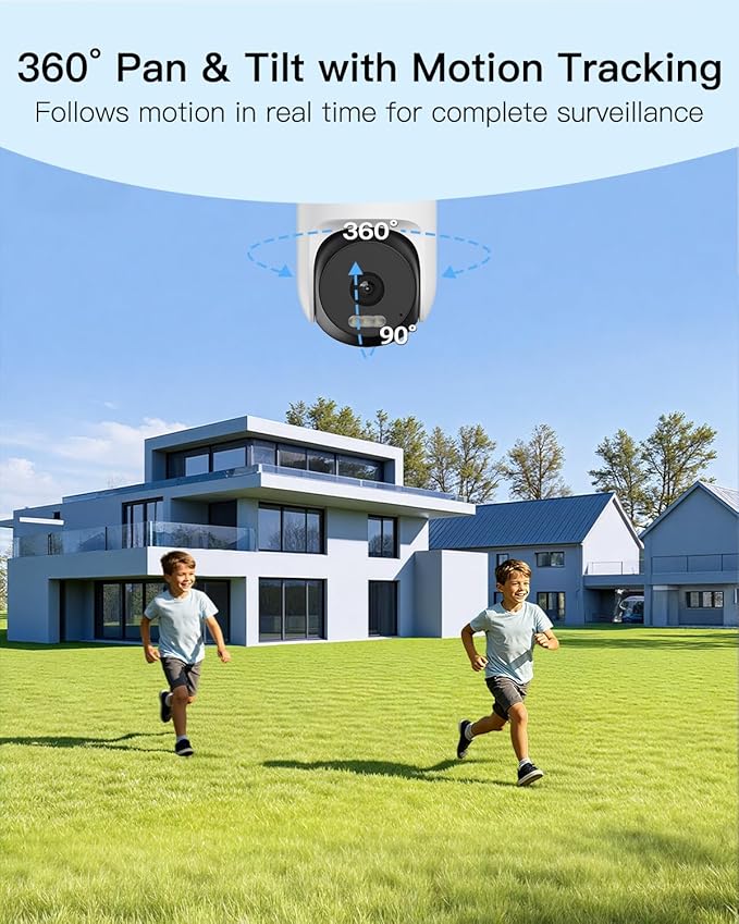 VIMTAG Pan/Tilt Outdoor Security Camera, 2.5K 4MP WiFi Home CCTV Camera - Image 2