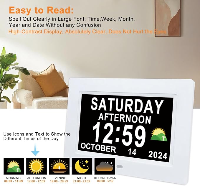 SSINI Digital Calendar Dementia Alarm Clock - Image 2