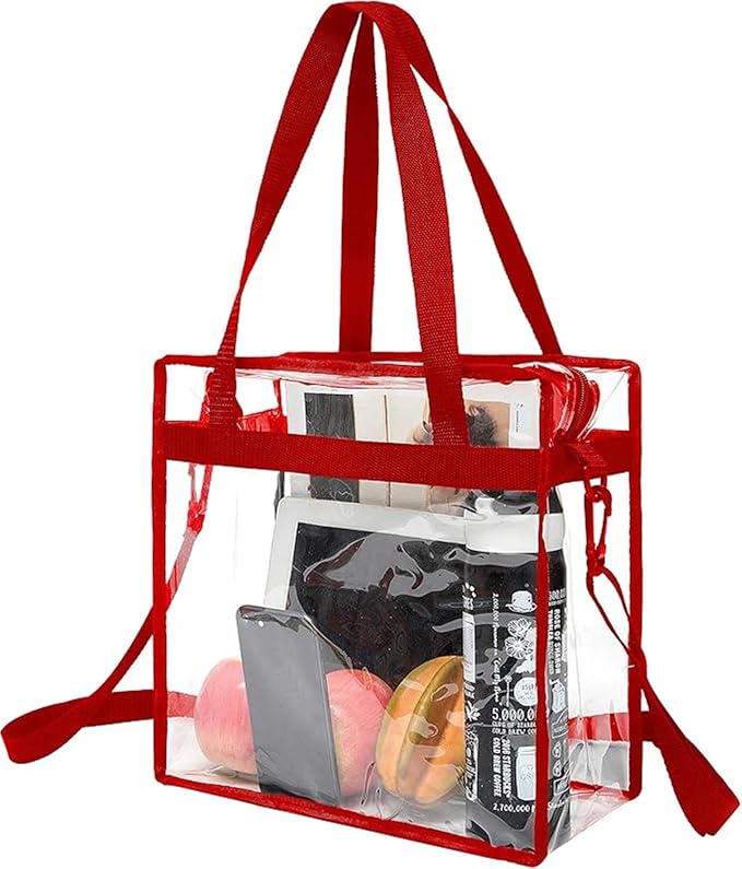 BAGAIL Clear Bags 12x6x12 Stadium Approved Clear Tote Bag by BAGAIL