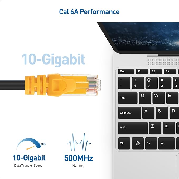 Cable Matters 10Gbps Pure Copper 24 AWG Cat 6A Ethernet Cable - 75ft - Image 2