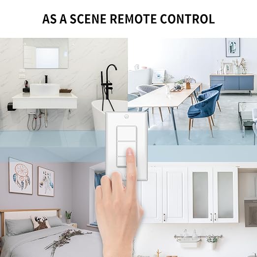 Minoston 800 Series Z-Wave Scene Controller, 4 ZWave Button, Zwave Plus Wall - Image 6