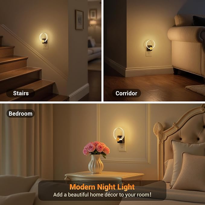 JandCase Night Light, Night Lights Plug into Wall, Dimmable Nightlight - Image 4
