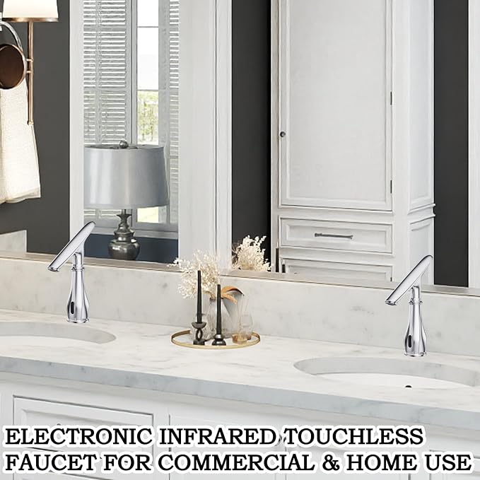Touchless Bathroom Faucet, Automatic Motion Sensor Chrome Faucet - Image 2