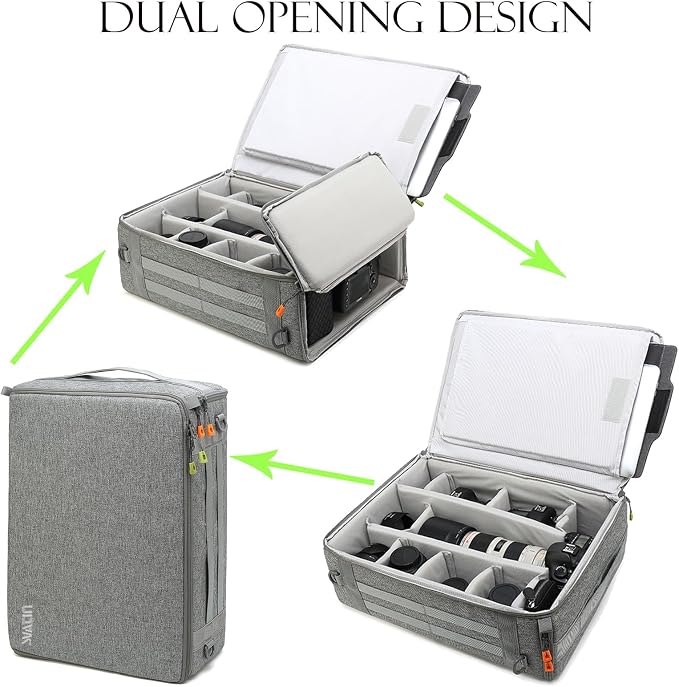 Camera Insert Bag, Shockproof &Pressure-proof Dual Opening Padded Camera Lens - Image 4