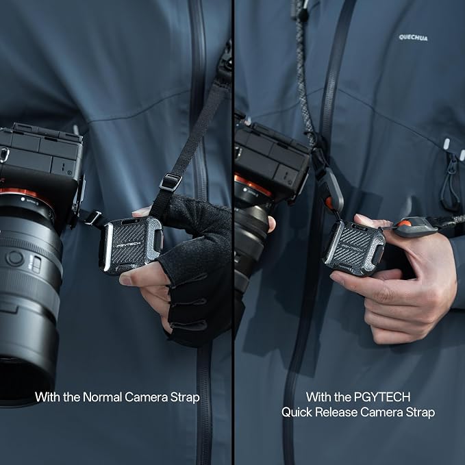 PGYTECH Camera Shoulder Strap Mount Quick Release Clamp, Aluminum Alloy QR - Image 3