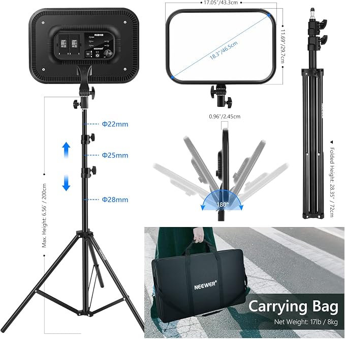 NEEWER RGB168 18.3" RGB LED Video Panel Light - Image 9