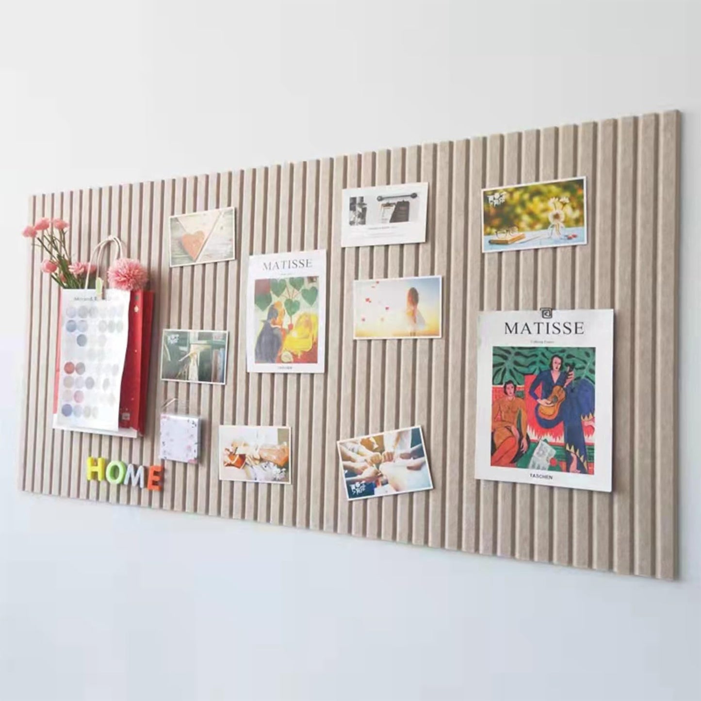 KEYIDE 8Pack Large Cork Boards for Walls, 12"x12" Felt Pin Board for Wall, Bulletin Board Tiles for Office Wall Decor (Beige)