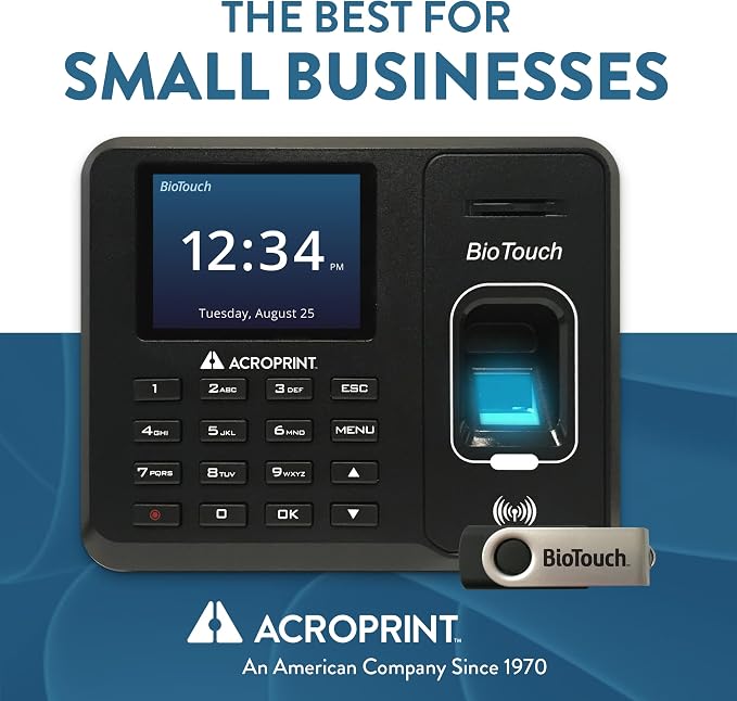 Acroprint BioTouch Self-Contained Automatic Biometric Fingerprint/Proximity - Image 6