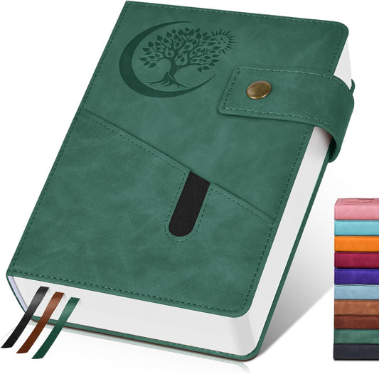 365 Page Thick Lined Journal Notebook for Men Women, A4 Large Leather Journals for Writing, Hardcover Notebooks for Work, School, Note Taking, Business, Travel Diary, College Ruled 8.5" x 11"