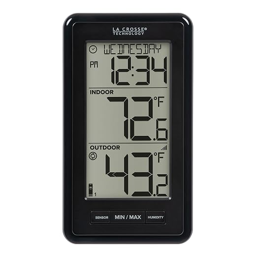 La Crosse Technology 308-43647-INT Digital Black Wireless Thermometer by LaCrosseTechnology