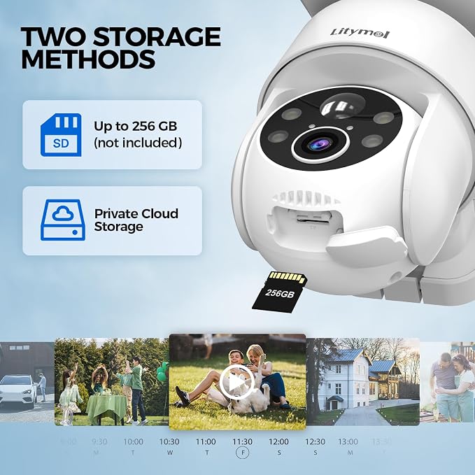 LITYMOL 2K 360° View Security Cameras Wireless Outdoor, Solar Cameras - Image 7