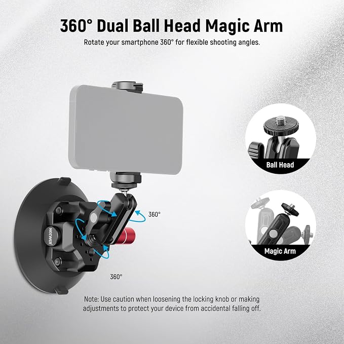 NEEWER 4.5" Suction Cup Camera Mount - Image 5