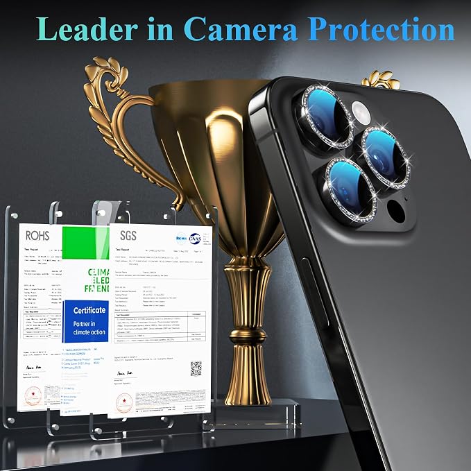 YWXTW Designed for iPhone 16 Pro/iPhone 16 Pro Max Camera Lens Protector Bling - Image 2