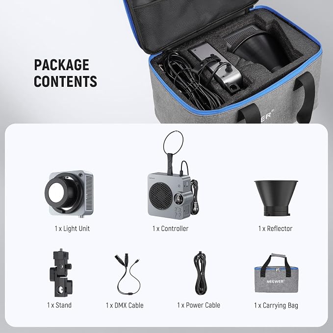 NEEWER HS200C Portable RGB LED Video Light, APP/2.4G/Panel/DMX Control - Image 9