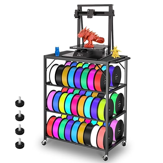 3D Printer Stand with Filament Storage Rack by Wanyshapy