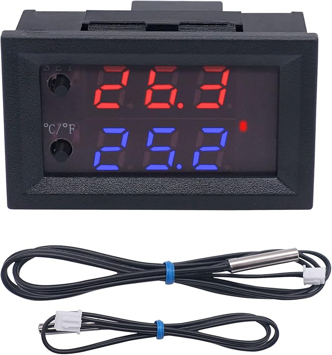 Twidec/DC 12V Temperature Controller Programmable -50 to 110 ℃ Red/Blue LED by Twidec