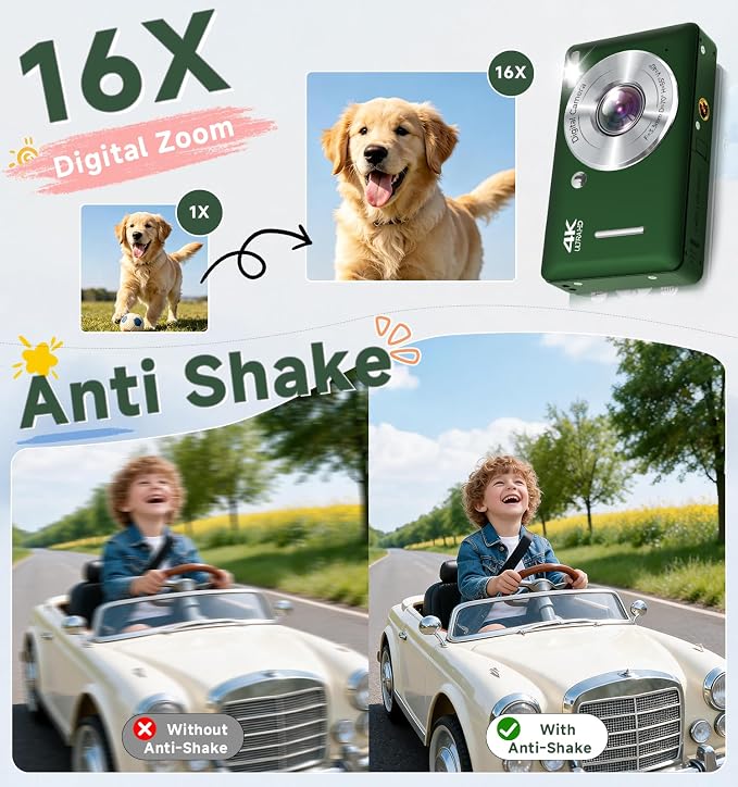 Digital Camera, 44MP FHD 1080P Point and Shoot Digital Camera - Image 3