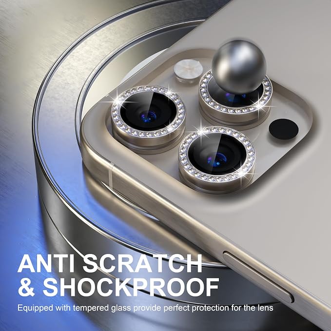 Choiche Compatible for iPhone 15 Pro/iPhone 15 Pro Max Camera Lens Protector - Image 3