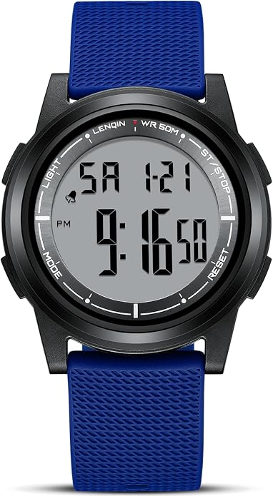 HANPOSH Mens Digital Watch Ultra Thin Minimalist Sports Waterproof Outdoor LED by BIDENWATCHESUS