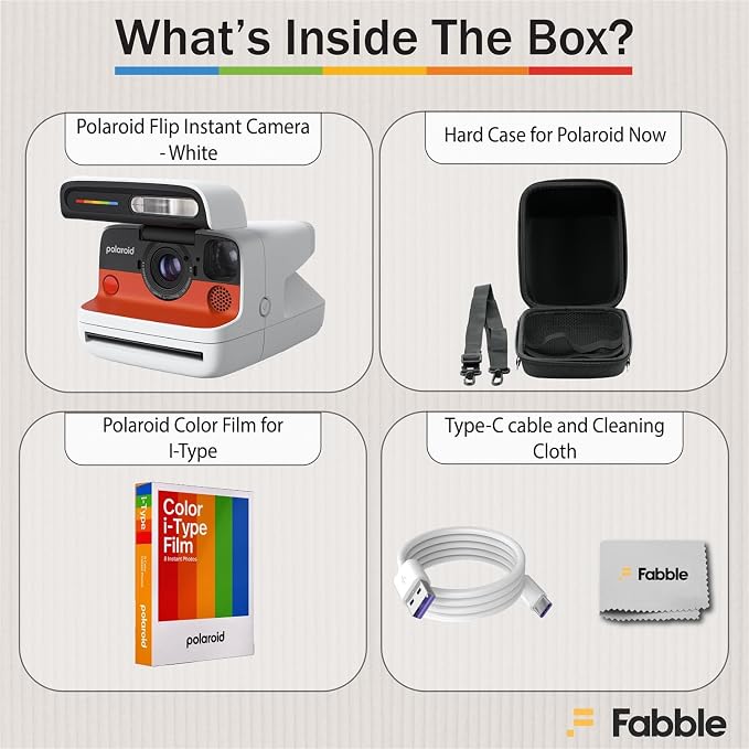 Polaroid Flip Instant Camera White Bundle - Image 2