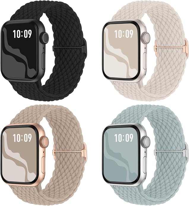 4 Pack Braided Stretchy Bands Compatible by Suitisbest