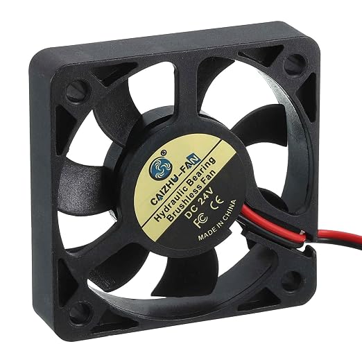 MECCANIXITY 5010 Fan 50mm x 10mm 2 Inch 24V Small Plastic Cooling Fan 2 Pin by MECCANIXITY