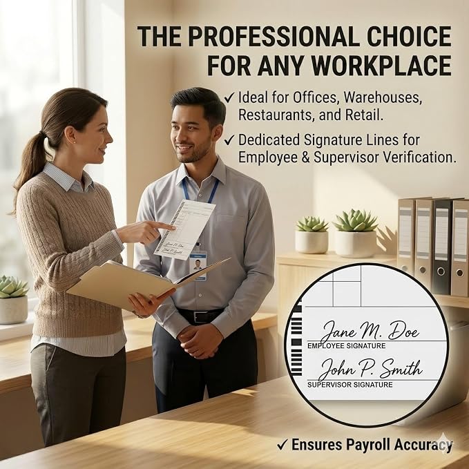 44100-10 Employee Time Cards, 10 Boxes of 100, Includes 1 Compatible 5000R - Image 6