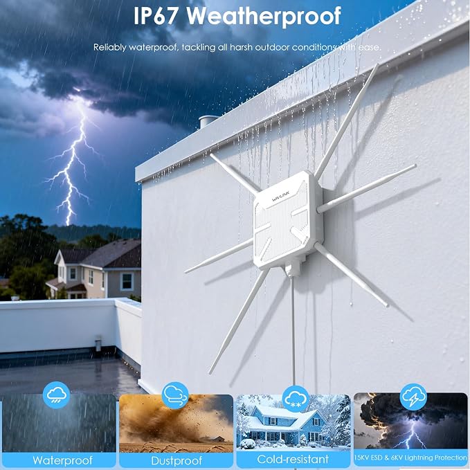 WAVLINK AX3000 Outdoor WiFi 6 Extender, Long Range Outdoor Access Point - Image 8