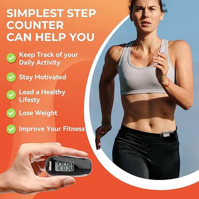 3D Pedometer for Walking, Simple Walking Step Counter - Image 4