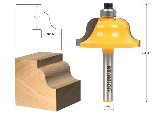 YONICO Roman Ogee Router Bits Edge Forming 9/16-Inch 1/4-Inch Shank 13184q - Image 2