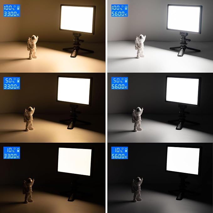 VILTROX 15W LED Video Light Panel, 3300K-5600K On Camera Light, Super Thin Key - Image 5