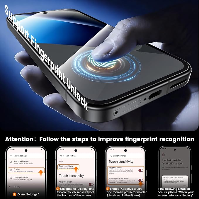 LK 2 Pack for Google Pixel 10a Screen Protector + 2 Pack Camera Lens Protector - Image 3
