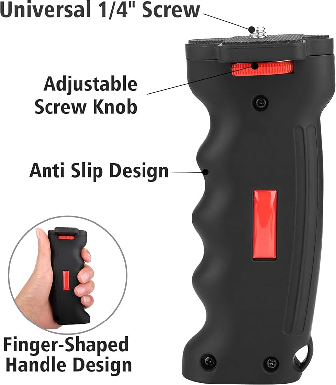 Camera Handle Grip, 1/4" Camera Handheld Stabilizer - Image 2