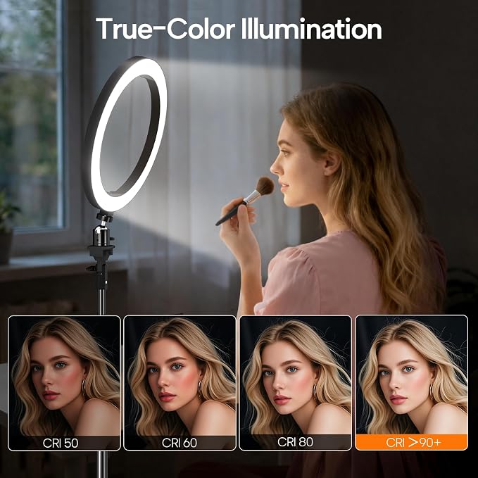 EMART 10" Ring Light with 55" Extendable Tripod Stands and Phone Holder - Image 4