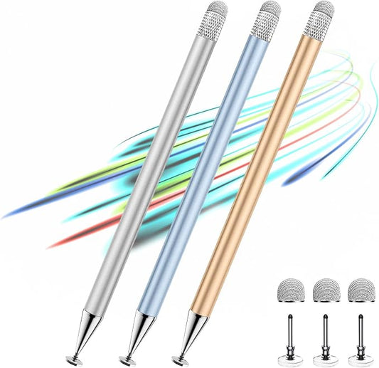 Stylus Pen for Touchscreen, 3 Pack Stylus for Nintendo Switch, ipad | 2-in-1 by ZhaoCaiJinBao