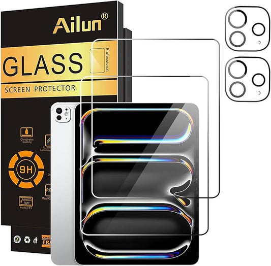 Ailun 2 Pack Screen Protector for iPad Pro 13 Inch 2025/2024 + 2 Pack Camera by Ailun