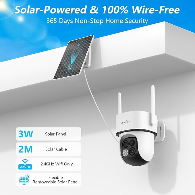 wansview Solar Camera Outdoor Wireless-2K 360°PTZ Cameras - Image 3