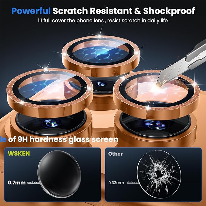 WSKEN for iPhone 17 Pro/iPhone 17 Pro Max Camera Lens Protector - Image 3