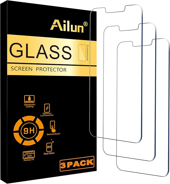 Ailun Screen Protector for iPhone 14 Plus/iPhone 13 Pro Max, 3 Pack Case by Ailun