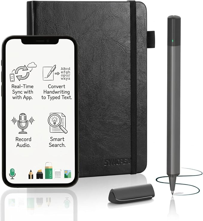 SyncPen Digital Notebook Smart Pen Set | Real Time Sync from Paper to App by SyncPen