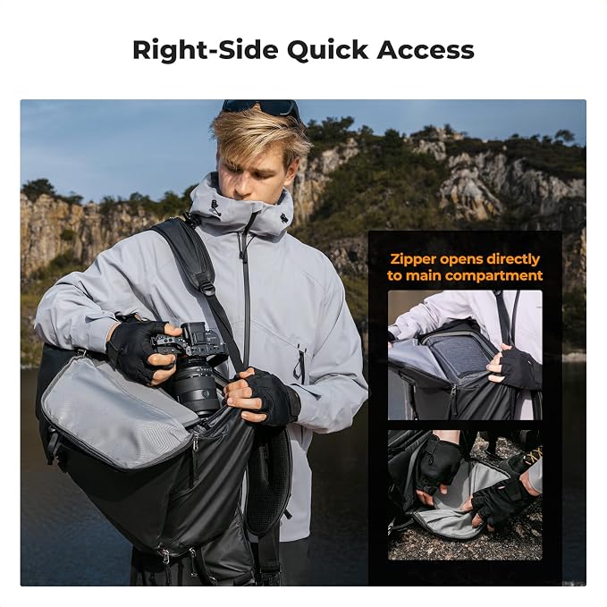 K&F Concept Camera Backpack, 30L Large Capacity Camera Bag, Waterproof DSLR - Image 5