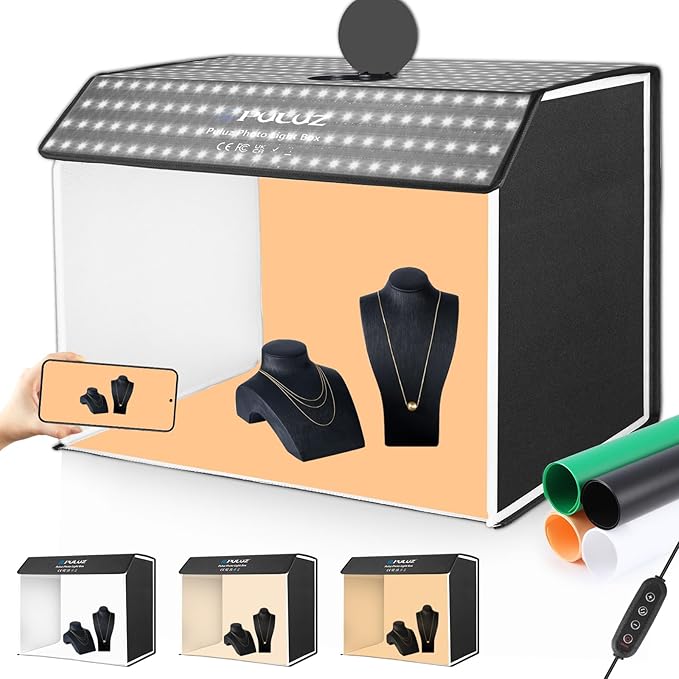 PULUZ Light Box Photography 24x16in, Portable Photo Studio Light Box by PULUZ