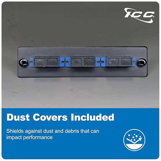 ICC SC-SC Fiber Optic Adapter Panel, LGX Compatible, 6 Fibers, Singlemode - Image 6