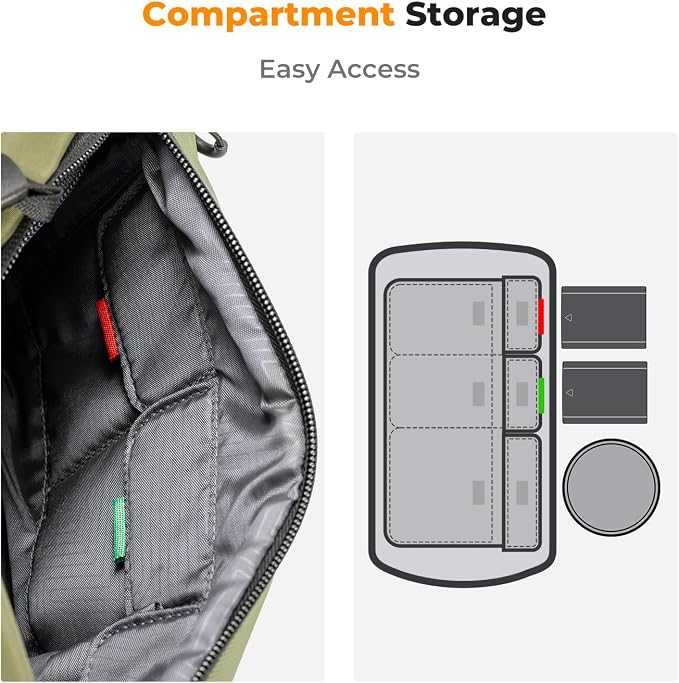 K&F CONCEPT Camera Sling Bag Crossbody Bag Waterproof Camera Shoulder Backpack - Image 4