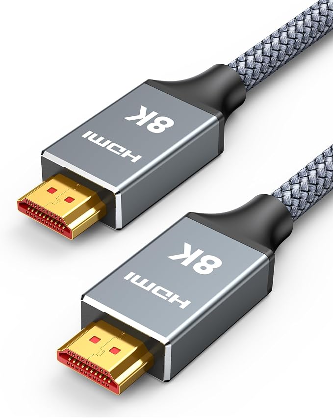Capshi 2ft 8K 4K@120Hz HDMI Cable 2.1, 48Gbps High Speed Cord by Capshi