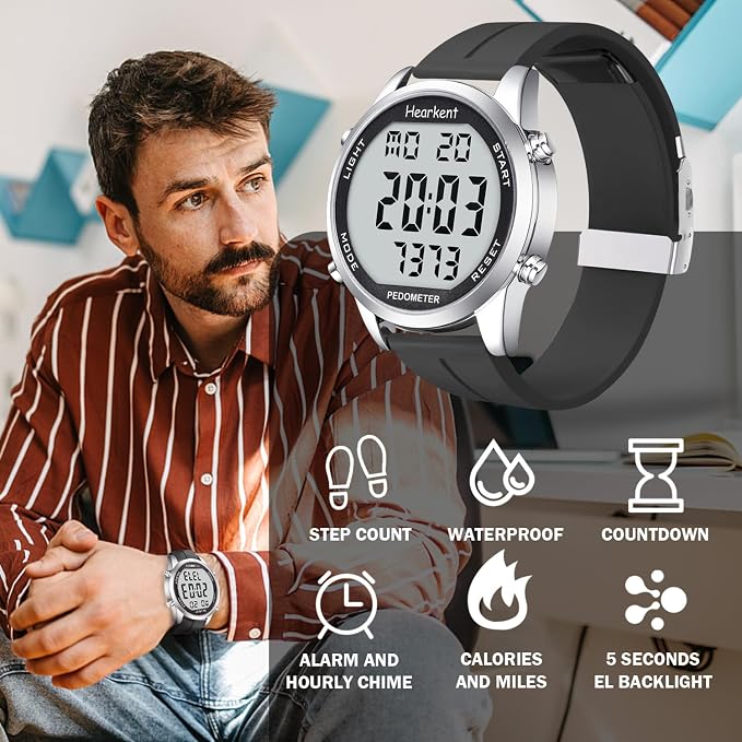 Pedometer Watch for Walking for Senior No App Required - Image 2