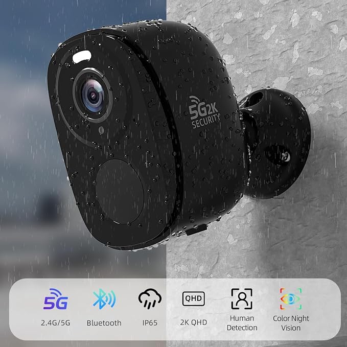 Rraycom 3Pack Security Cameras Wireless Outdoor, 5G/2.4GHz Battery Powered Home - Image 8