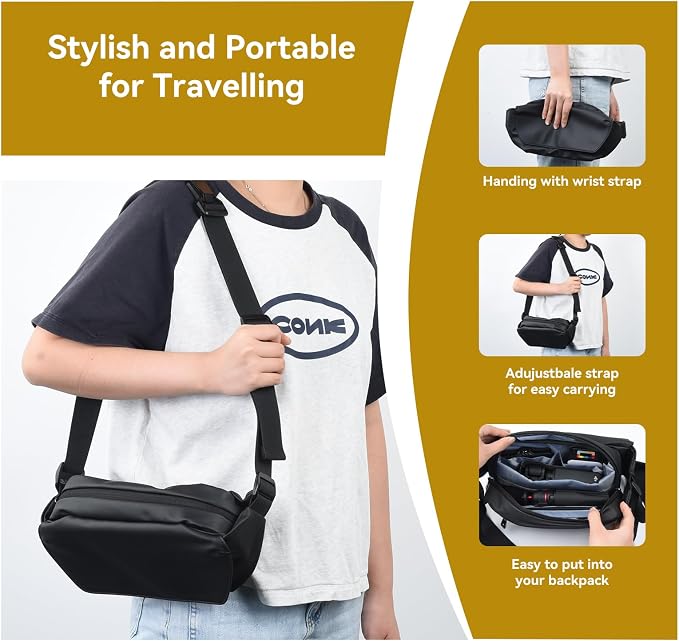 UTEBIT Carrying Case for DJI Osmo Pocket 3 Creator Combo Accessories, Portable - Image 3